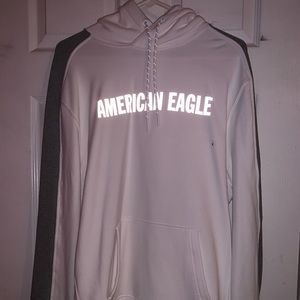 White and gray American eagle hoodie